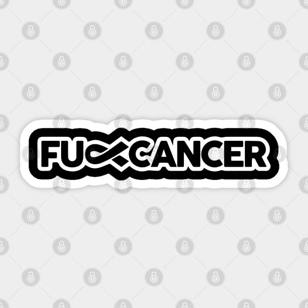 Fuck Cancer Outlined Design Logo. F Cancer Sticker by toosweetinc